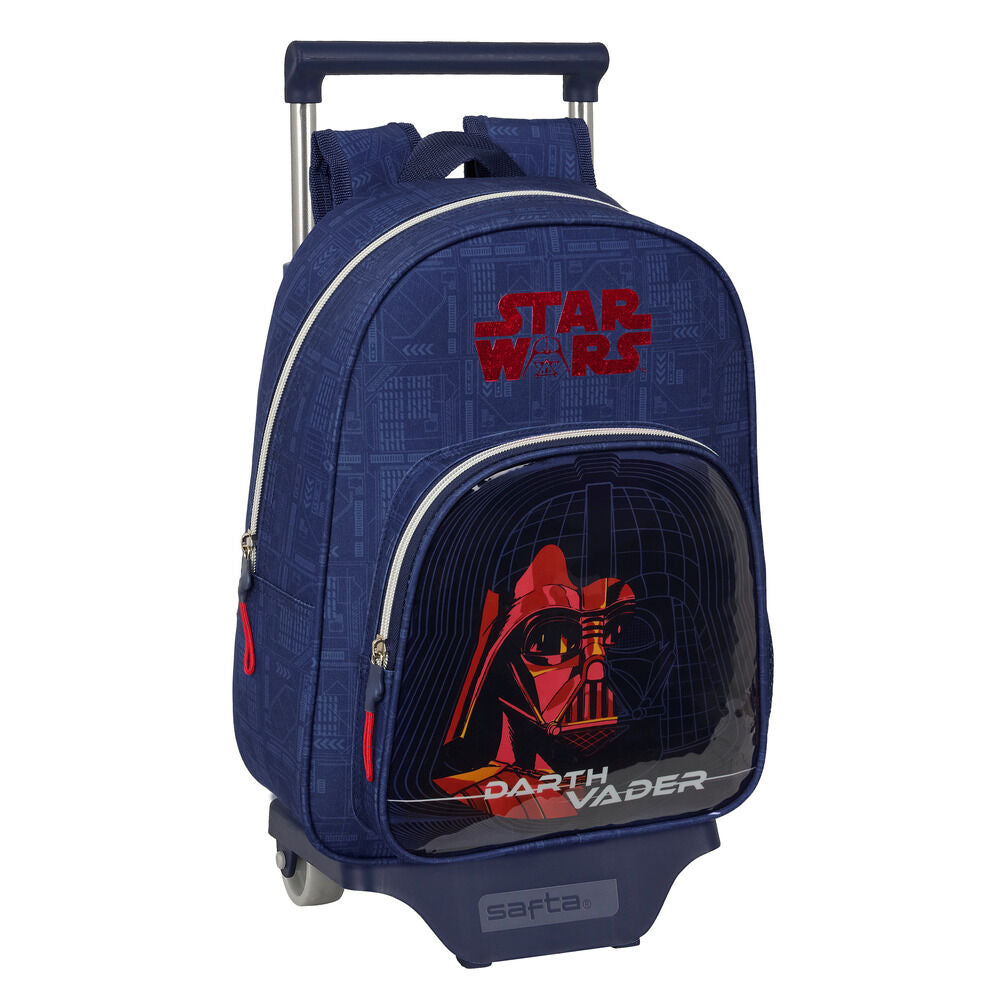 Trolley extraíble azul de Darth Vader Star Wars con mochila y carro SAFTA