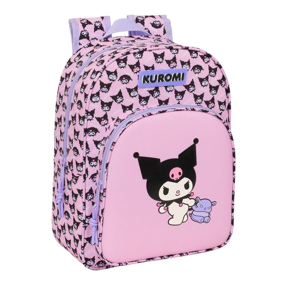 Mochila rosa Kuromi de SAFTA con estampado y bolsillo frontal