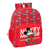 Mochila roja de Mickey Disney con estampado de coches de carreras