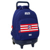 Trolley extraíble azul del Atlético de Madrid con mochila y ruedas
