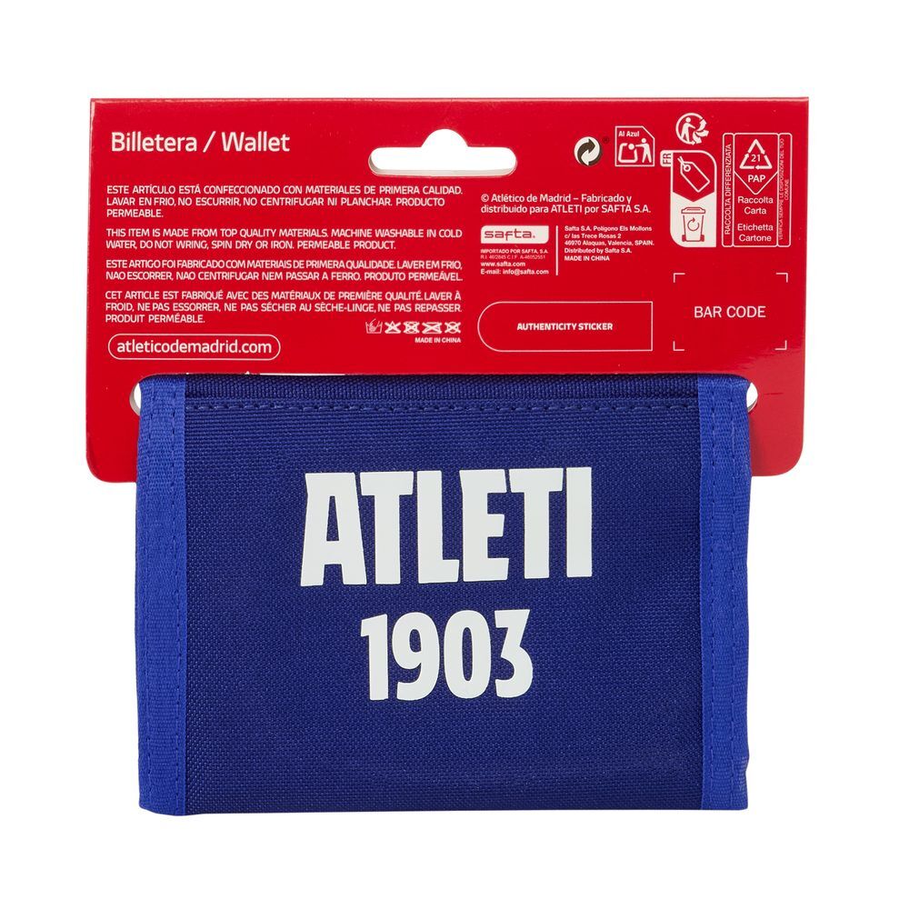 Billetera roja y blanca del Atlético de Madrid con escudo frontal - 2