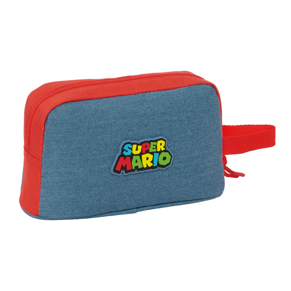 Portadesayunos SAFTA Super Mario azul y rojo con asa lateral - 2