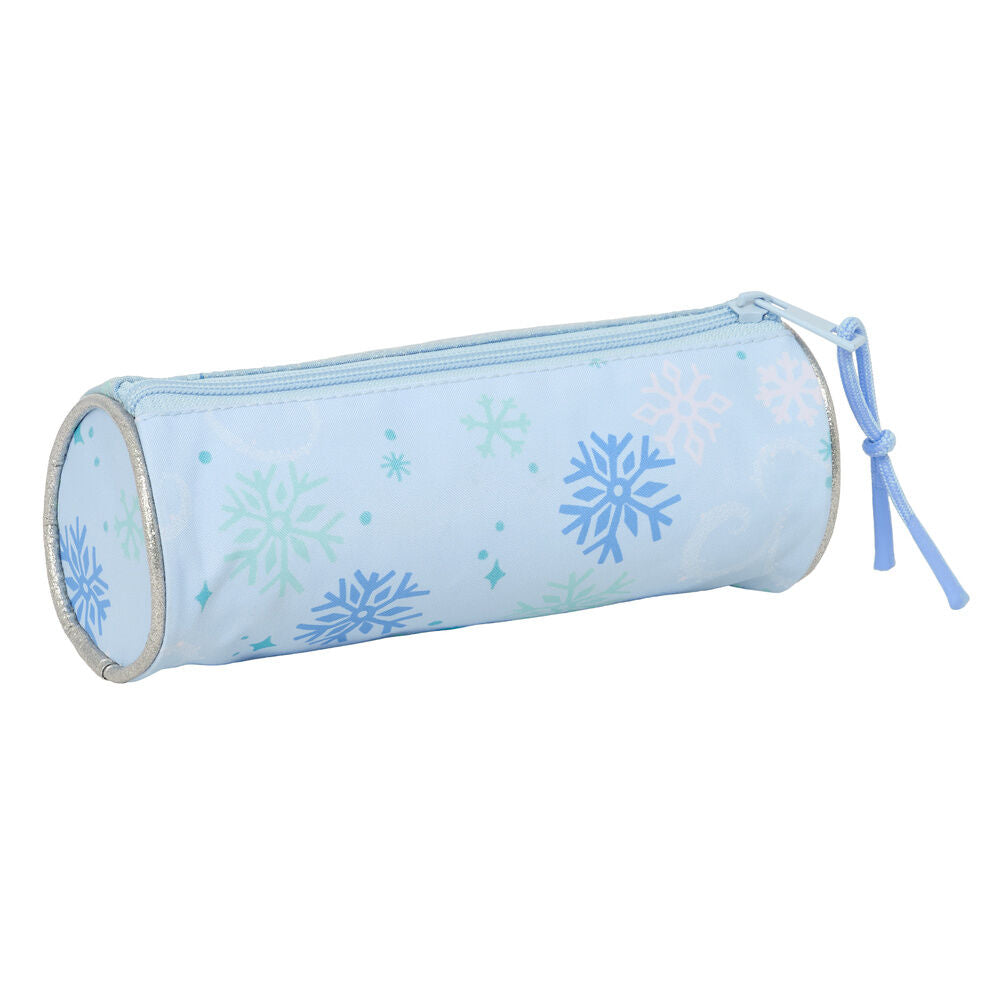 Portatodo cilíndrico azul de Frozen Disney con Elsa y tirador - 2