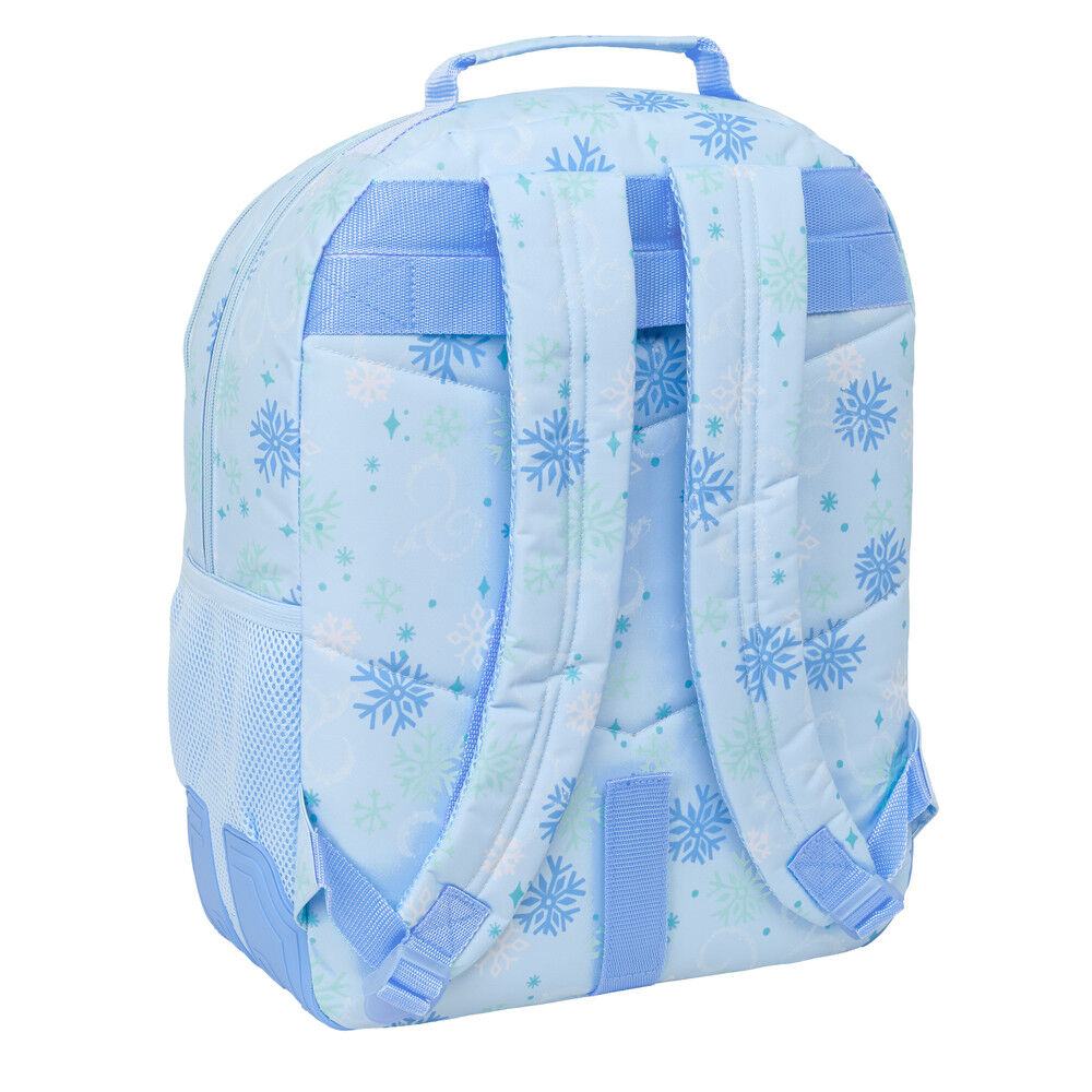 Mochila Frozen Disney azul con ilustración de Elsa y copos de nieve - 2