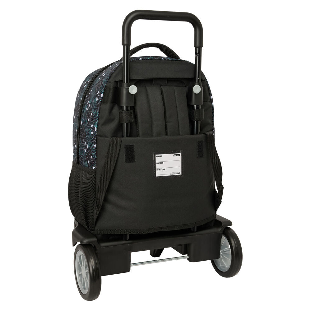 Trolley extraíble Minecraft Screen SAFTA negro con mochila y carro - 2