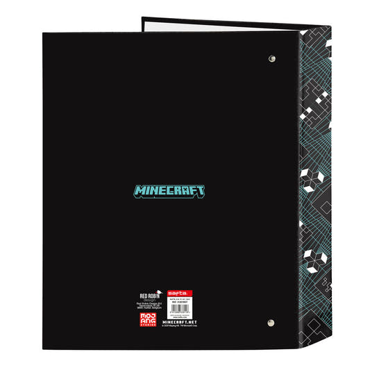 Carpeta A4 Minecraft Screen negra de 4 anillas - 2