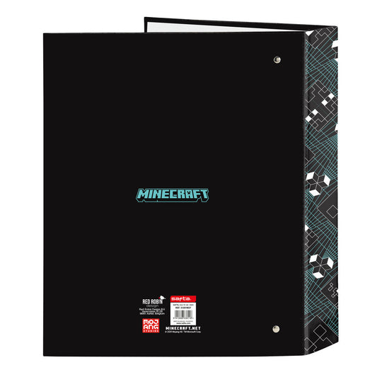 Carpeta A4 Minecraft Screen negra de 4 anillas - 2