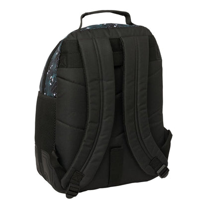 Mochila Minecraft Screen negra con detalles turquesa y bolsillo frontal - 2