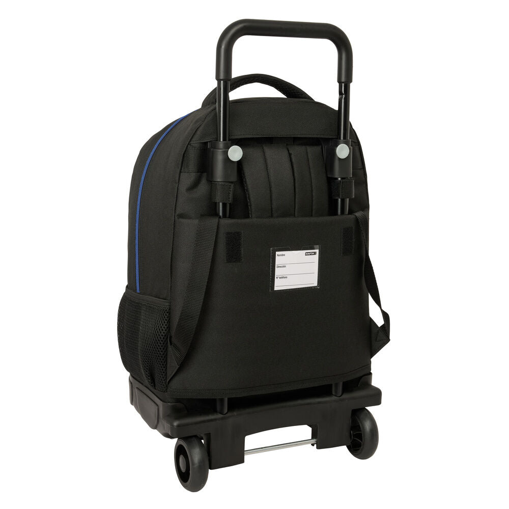 Trolley extraíble SAFTA Italian Brainrot negro y azul de 45 cm - 2