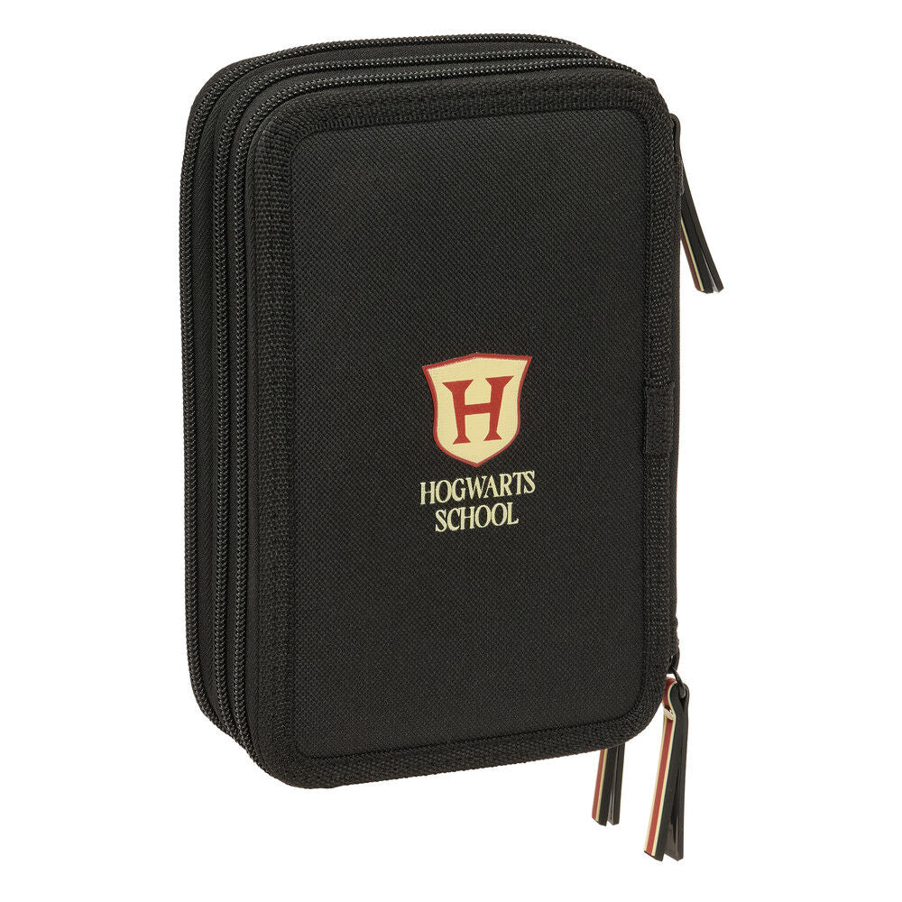 Plumier triple rojo y negro de Hogwarts Harry Potter con 37 piezas - 2
