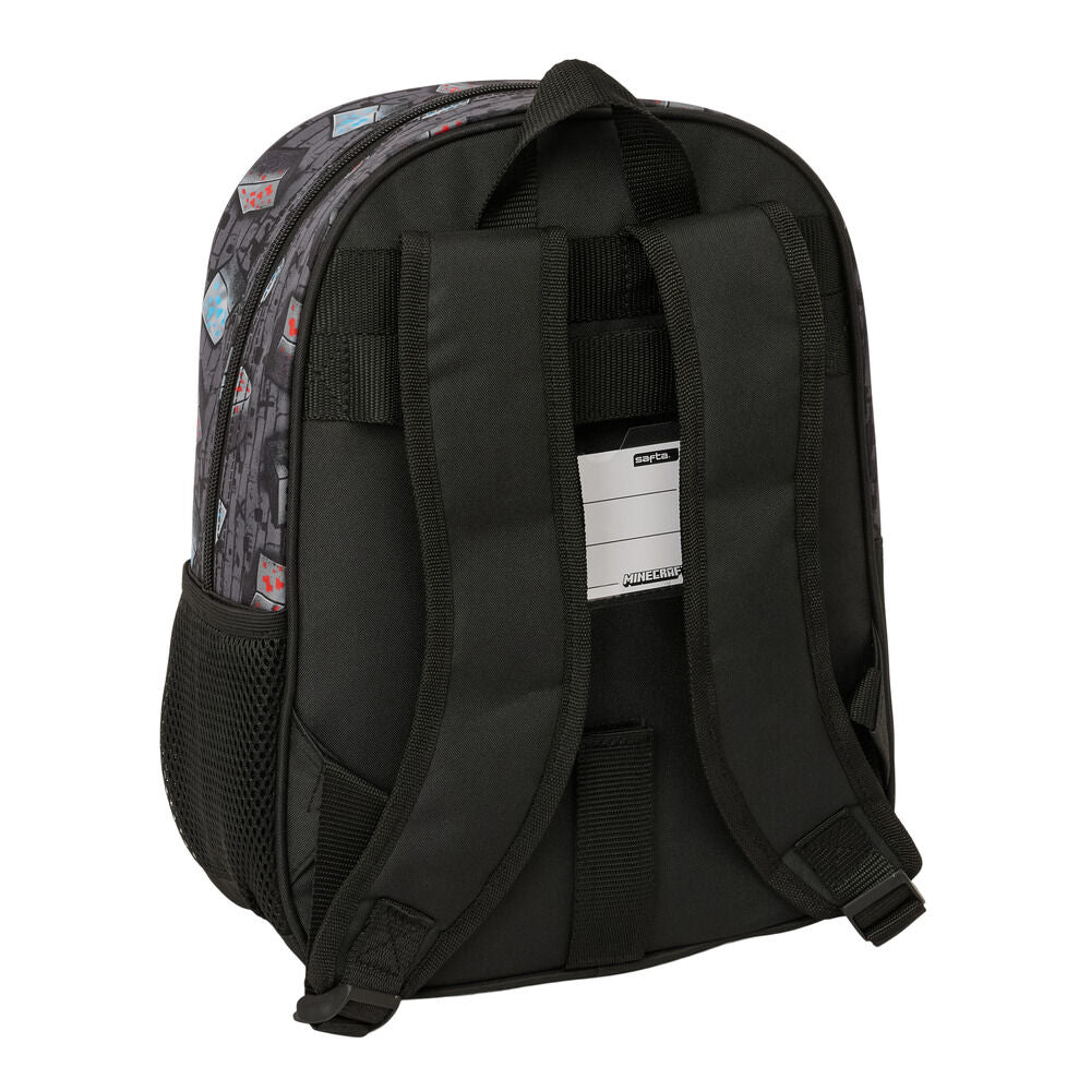 Mochila Minecraft Graffiti negra y gris de 34 cm - 2
