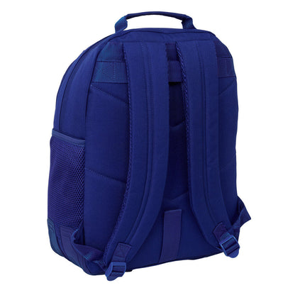 Mochila azul SAFTA del Atlético de Madrid con escudo y franjas rojas y blancas - 2