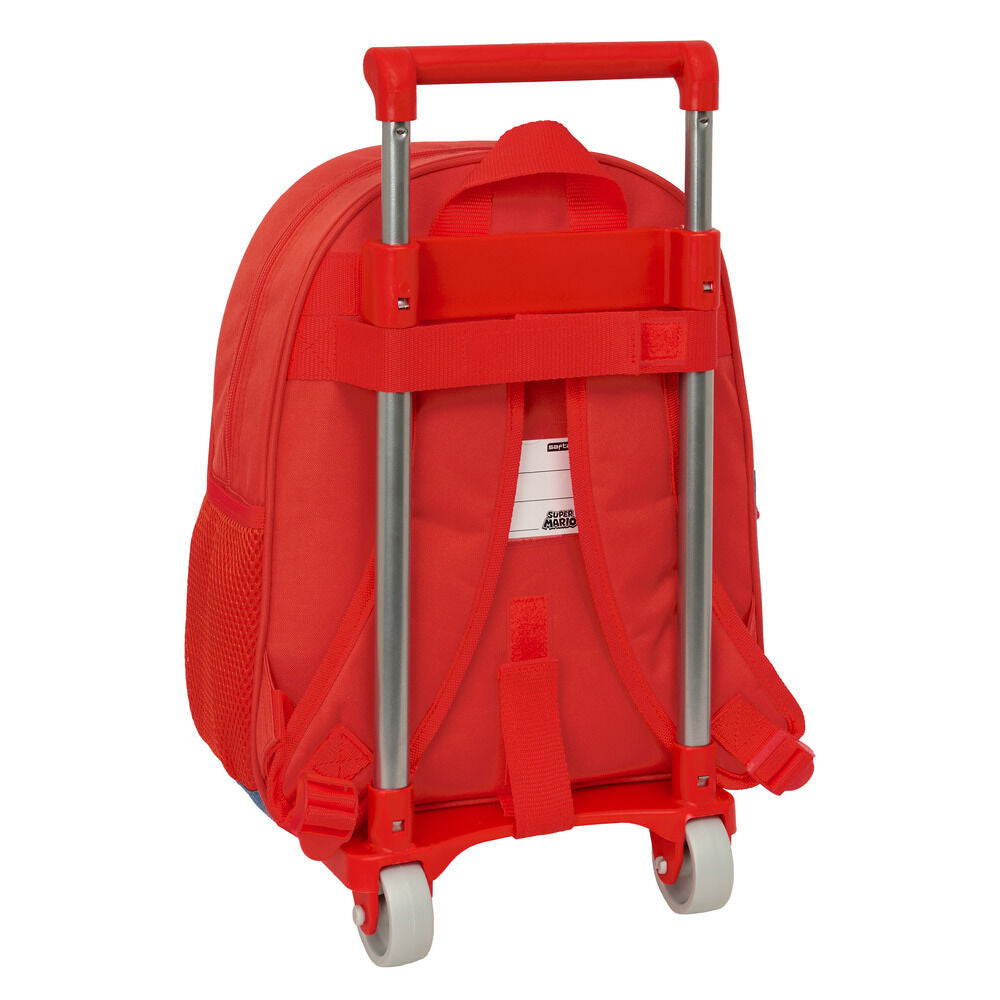 Trolley extraíble rojo y azul de Super Mario con mochila desmontable - 2