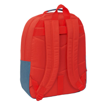 Mochila escolar roja y azul de Super Mario con bolsillo frontal - 2