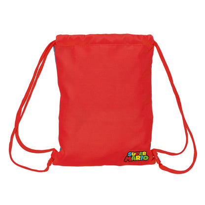 Saco escolar azul de Super Mario con cordones rojos - 2
