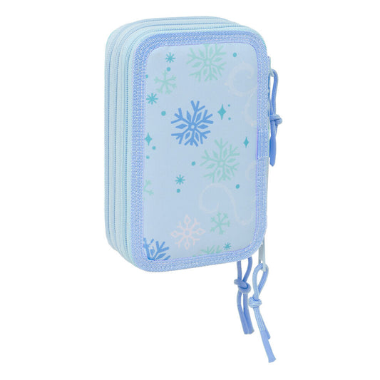 Portatodo triple Frozen Disney azul con imagen de Elsa - 2