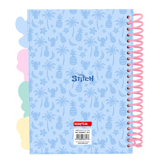 Cuaderno A5 azul de Stitch Disney con tapas duras y espiral - 2