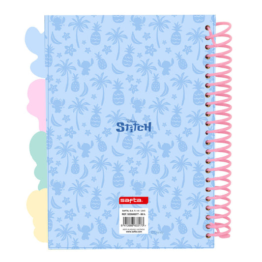 Cuaderno A5 azul de Stitch Disney con tapas duras y espiral - 2