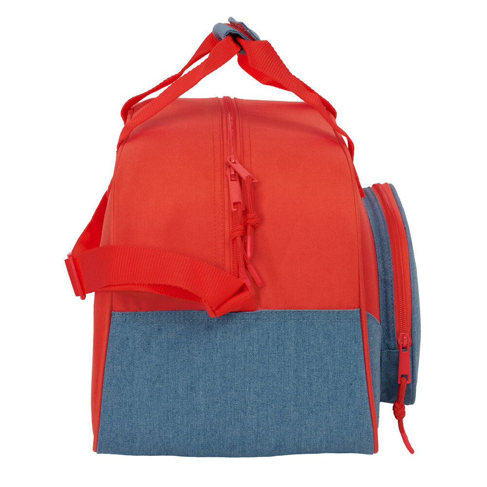 Bolsa de deporte roja y azul de Super Mario con bolsillo frontal - 3
