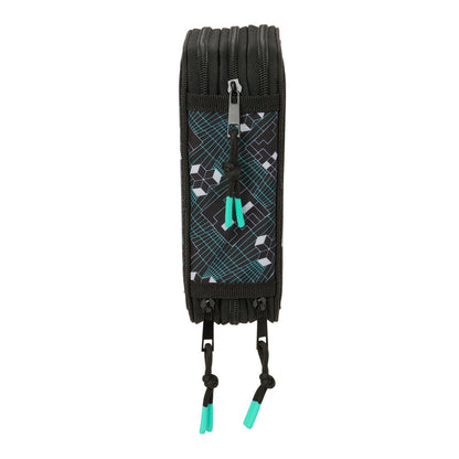 Plumier triple Minecraft negro con 37 piezas y tres compartimentos - 3