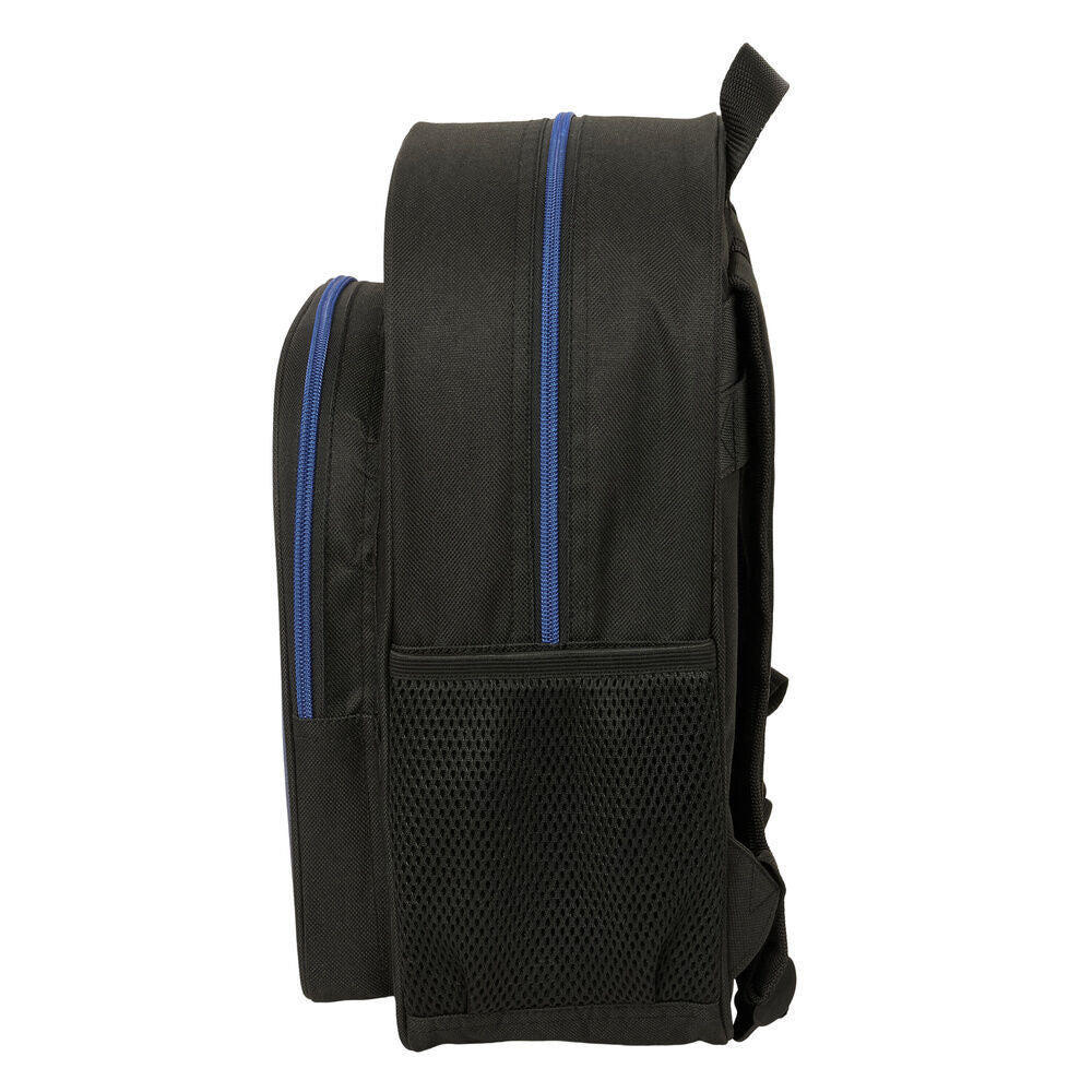 Mochila SAFTA Italian Brainrot negra y azul de 34 cm - 3