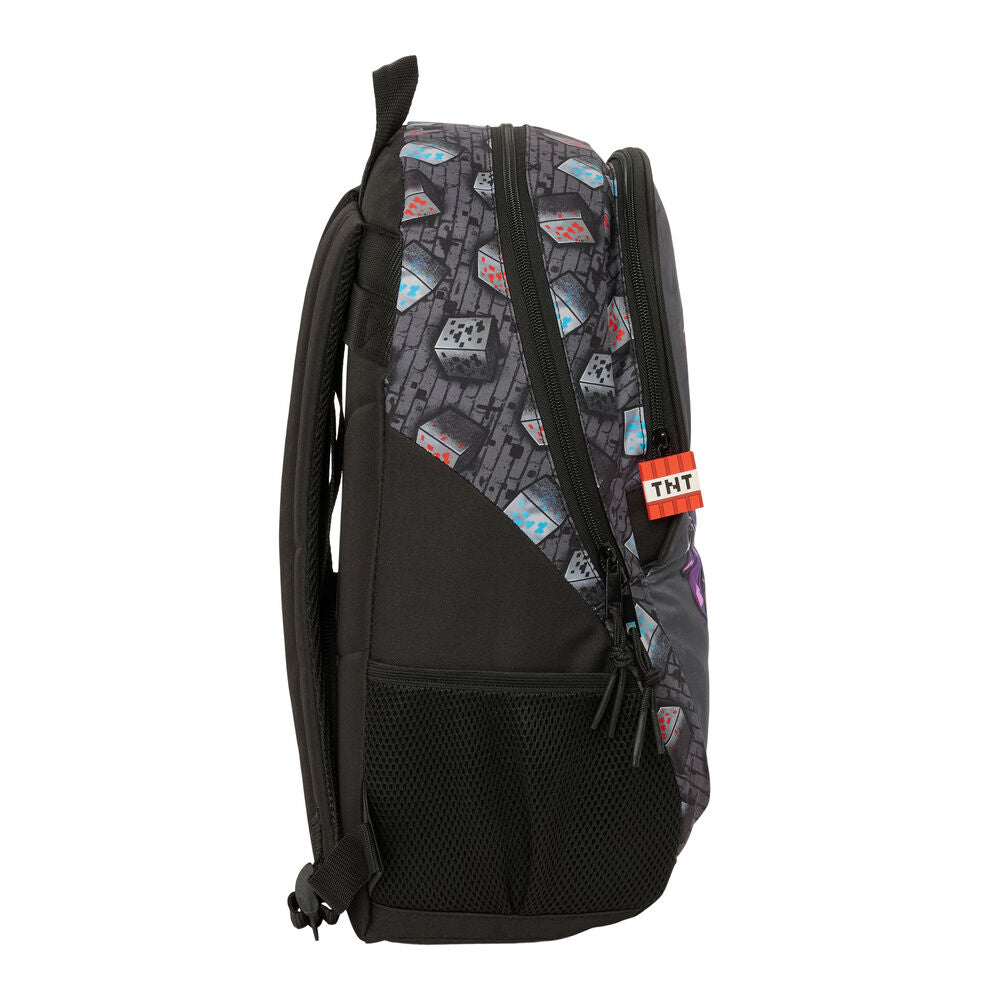 Mochila Minecraft Graffiti con Creeper y bloques de TNT - 3