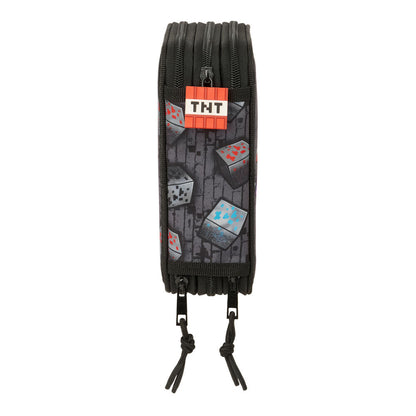 Plumier triple Minecraft Graffiti con Creeper y bloques de TNT - 3