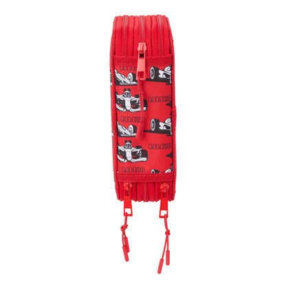Plumier triple rojo de Mickey Mouse Disney con tres compartimentos - 3