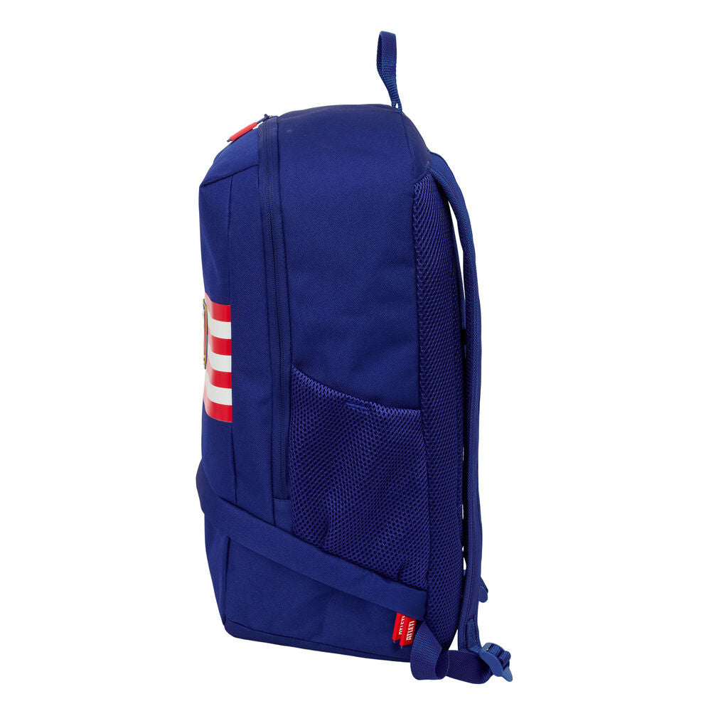 Mochila zapatillero azul del Atlético de Madrid con franjas rojiblancas - 3