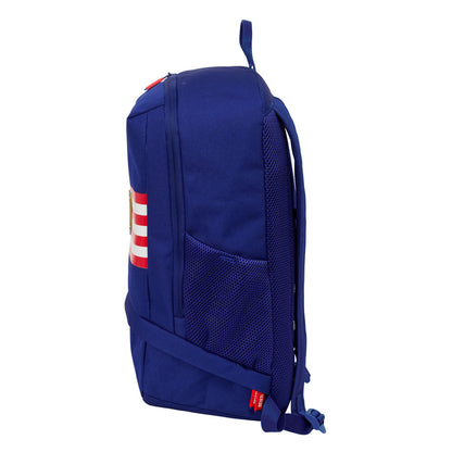 Mochila zapatillero azul del Atlético de Madrid con franjas rojiblancas - 3