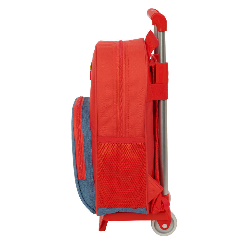 Trolley extraíble rojo y azul de Super Mario con mochila desmontable - 3