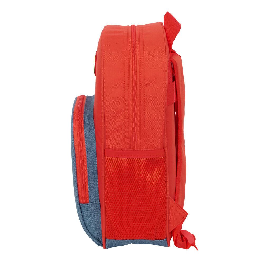 Mochila roja y azul de Super Mario con bolsillo frontal - 3