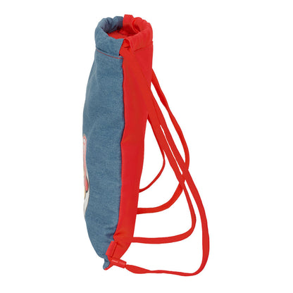 Saco escolar azul de Super Mario con cordones rojos - 3