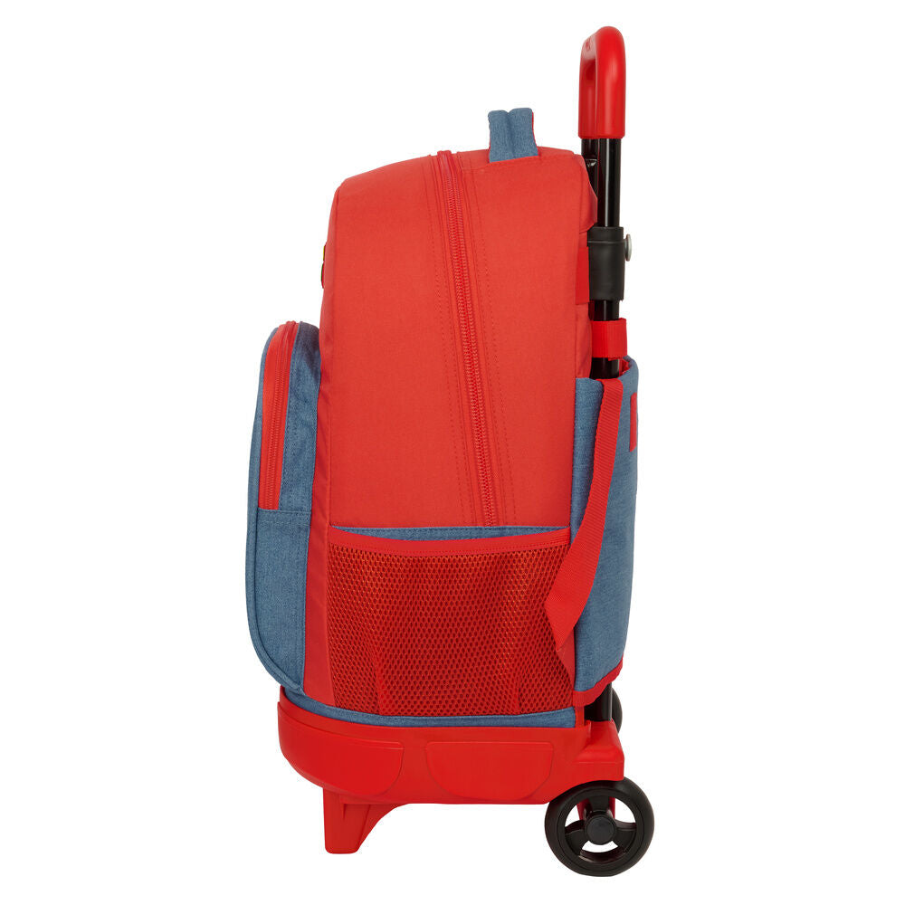 Trolley extraíble rojo y azul de Super Mario con mochila y ruedas - 3