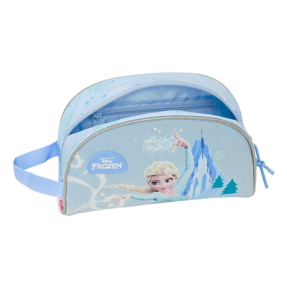 Neceser azul Frozen Disney con ilustración de Elsa y castillo helado - 4
