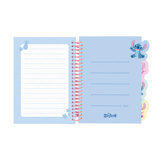 Cuaderno A5 azul de Stitch Disney con tapas duras y espiral - 5