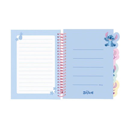 Cuaderno A5 azul de Stitch Disney con tapas duras y espiral - 5