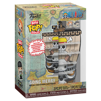 Display FUNKO Bitty POP! de One Piece con diseño del Going Merry