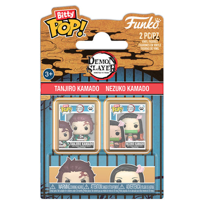 Blíster Funko Bitty POP! con figuras de Tanjiro y Nezuko de Demon Slayer