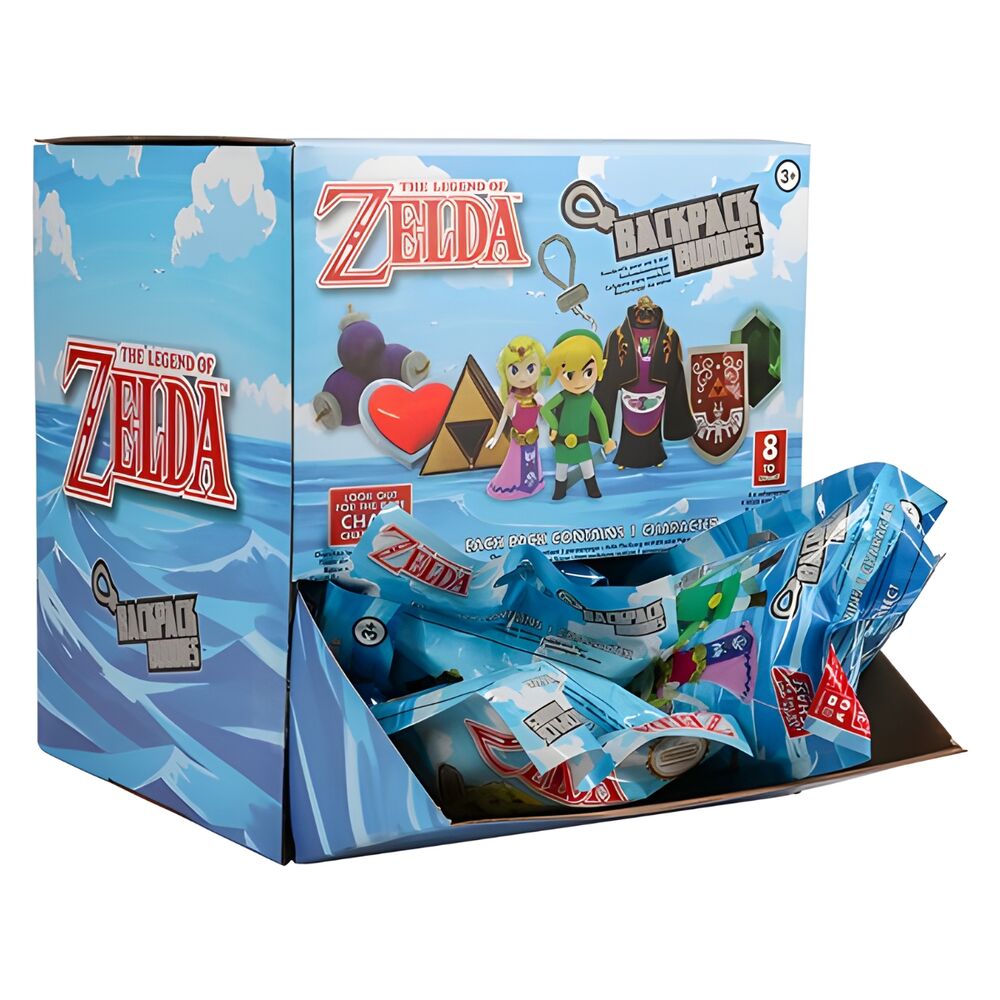 Expositor de llaveros sorpresa The Legend of Zelda Backpack Buddies