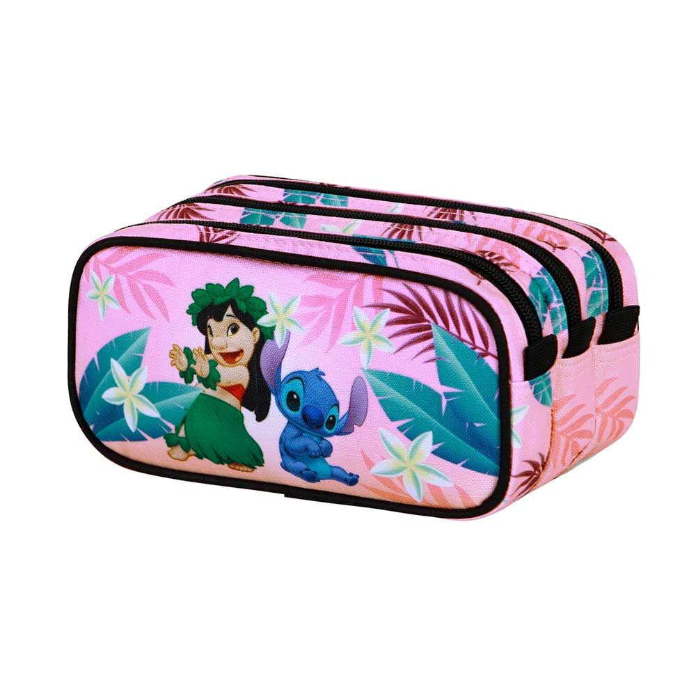 Portatodo triple rosa de Lilo y Stitch Disney