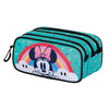Portatodo triple turquesa de Minnie Disney con arcoíris