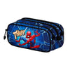 Portatodo triple azul de Spider-Man Marvel con tres cremalleras