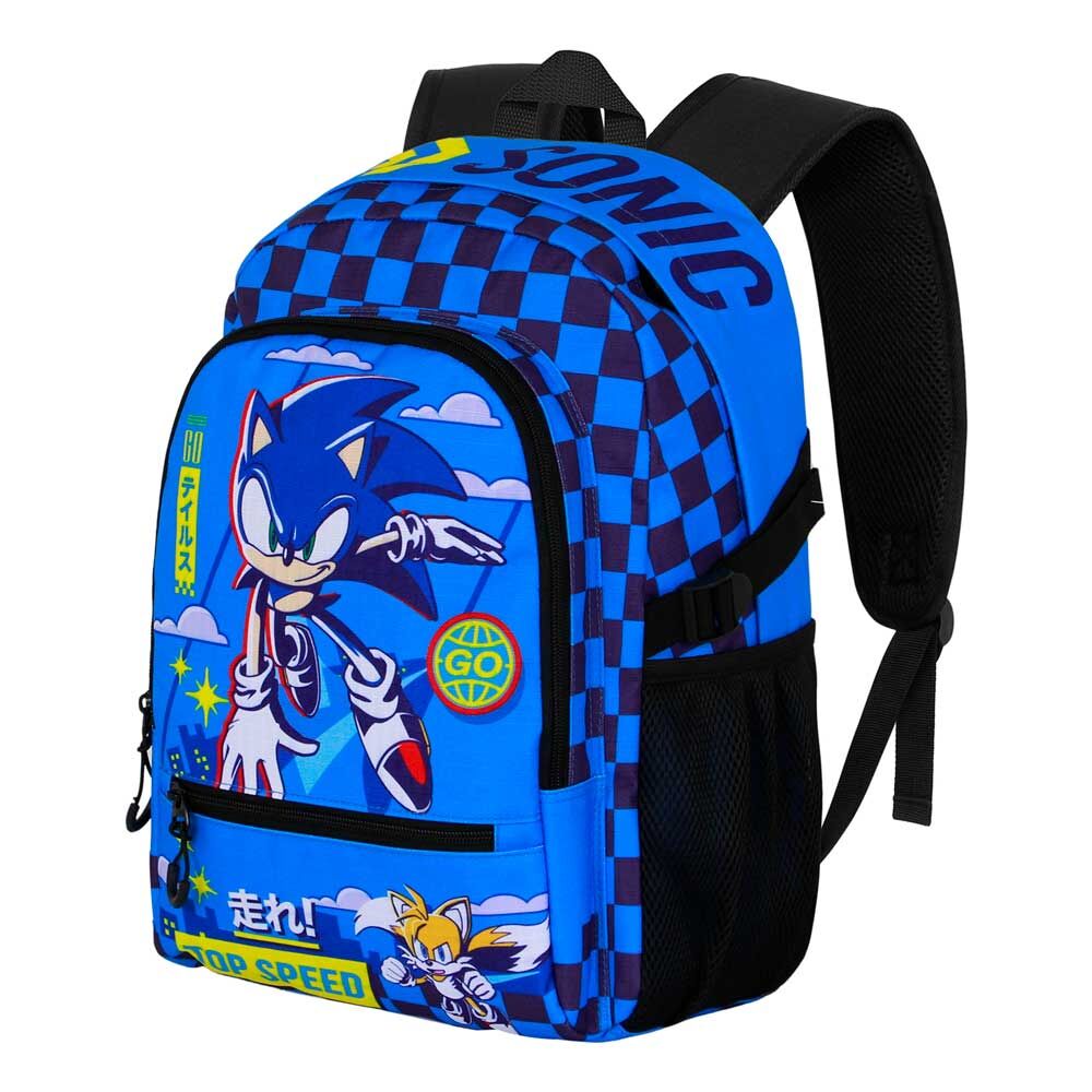 Mochila azul de Sonic the Hedgehog con Sonic y Tails