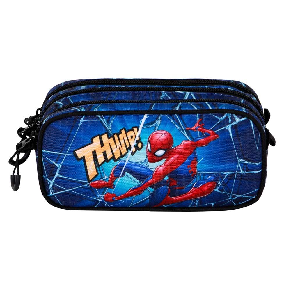 Portatodo triple azul de Spider-Man Marvel con tres cremalleras - 2