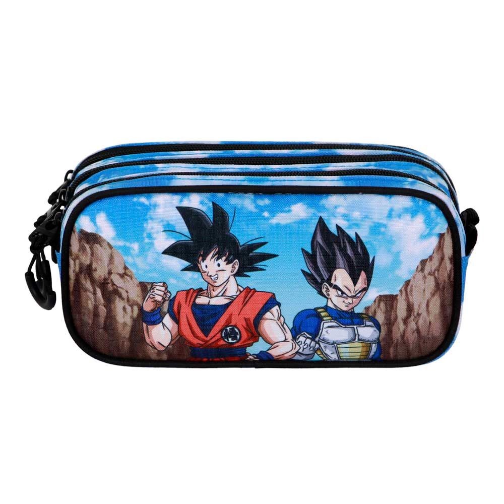 Portatodo triple Dragon Ball azul con Goku y Vegeta - 2