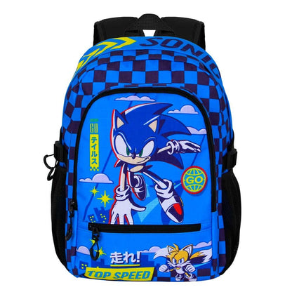 Mochila azul de Sonic the Hedgehog con Sonic y Tails - 2