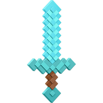 Espada de Diamante Minecraft de juguete en turquesa y marrón