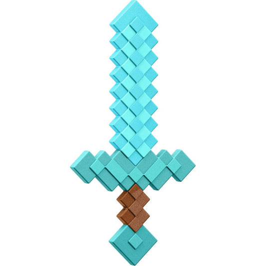 Espada de Diamante Minecraft de juguete en turquesa y marrón