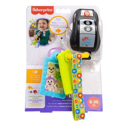 Llaves de aprendizaje Fisher-Price Ríe y Aprende con correa y actividades para bebé